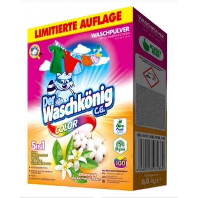 Порошок для прання WASCHKONIG Color Orangen und Baumwollextrakt (апельсин і бавовна) 6 кг, к/к (97-077)